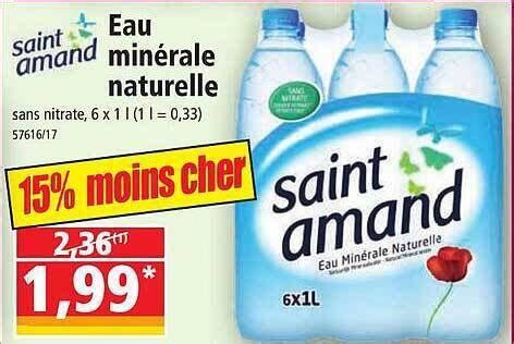 Promo Eau Min Rale Naturelle Saint Amand Chez Norma