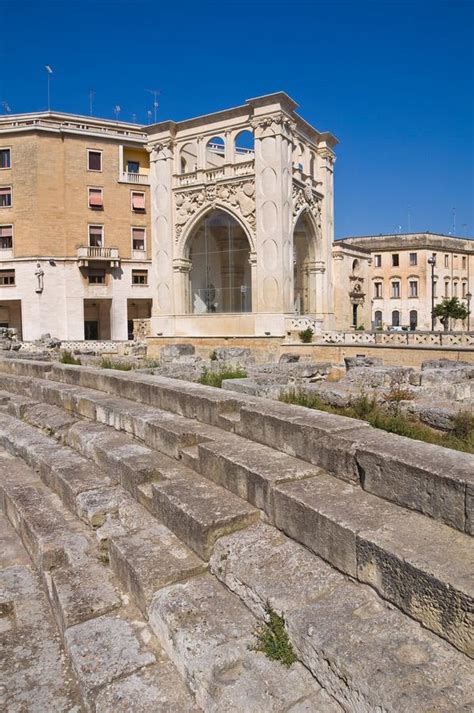 sedile seat palace  lecce apulia stock photo image