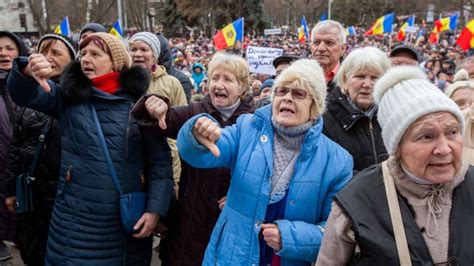 Pro Russia Party Holds Protest In Moldova Amid Coup Fears