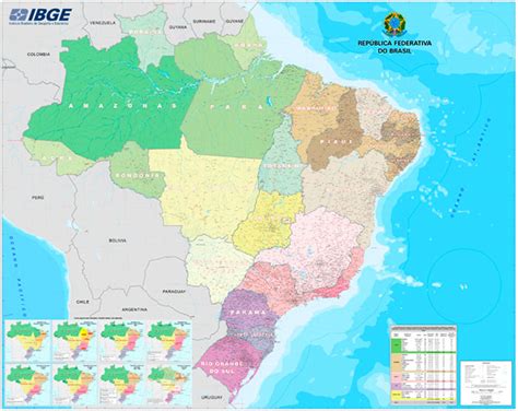 IBGE lança nova edição do Mapa Político do Brasil na escala 1:2.500.000 ...
