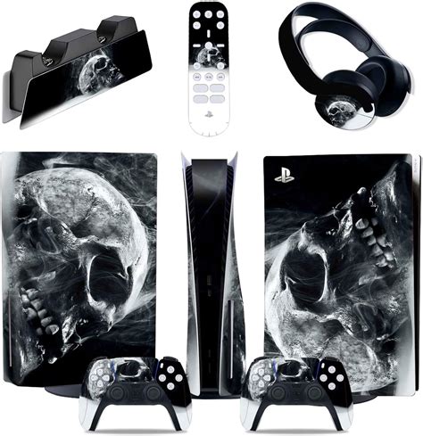 Amazon NowSkins Dusty Skull 5 In 1 Premium PS5 Skin Set For