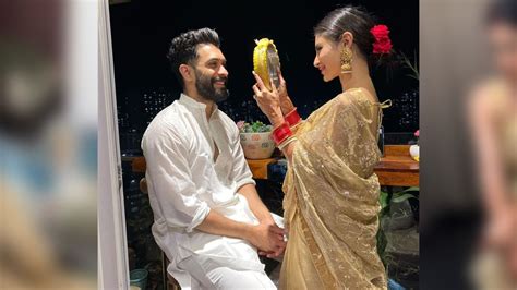 Mouni Roy Celebrated The First Karva Chauth In A Romantic Way The