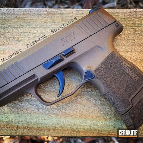 Sig Sauer P365 Handgun In A Custom Mixed Bronze Finish By Tristan Schwartz Cerakote