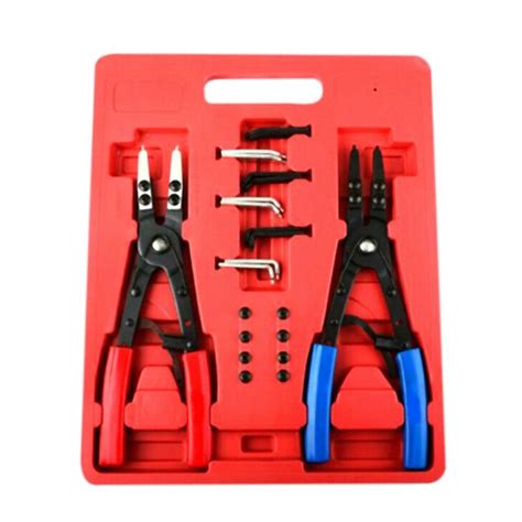 2 Pc 10 Inch Ratchet Type Circlip Remover Installer Snap Ring Pliers