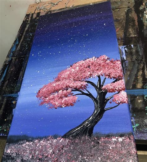 Cherry Blossom Tree painting. | Sakura painting, Cherry blossom ...