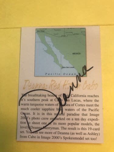 Rare Deanna Merryman In Red Hot In Cabo Set Autographed