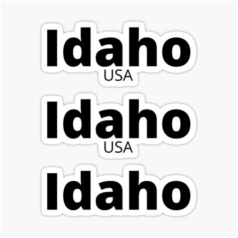 Idaho Usa Flag State Usa State Of Idaho Idaho State Sticker For Sale By Oddsandends58