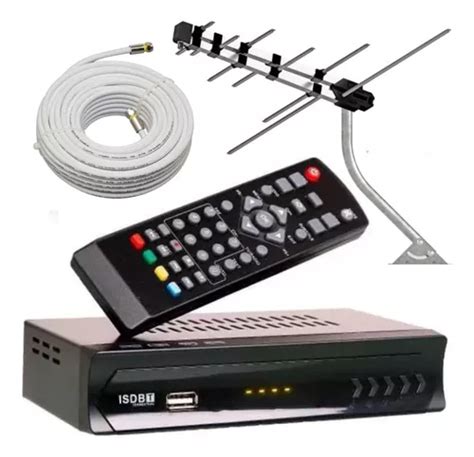 Kit Conversor Digital Full Hd Gravador Antena 8m Cabo