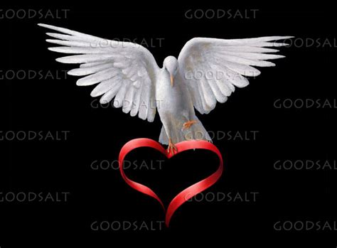 Dove With Ribbon Heart - GoodSalt