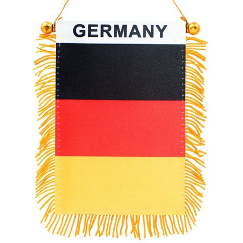 Anley 4 X 6 Inch Germany Fringy Window Hanging Flag German Mini Flag Banner