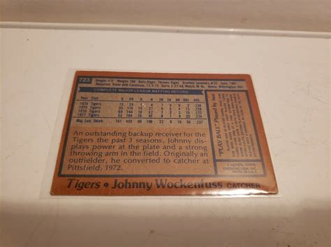 1978 Topps 723 Johnny Wockenfuss Detroit Tigers Baseball Card EBay