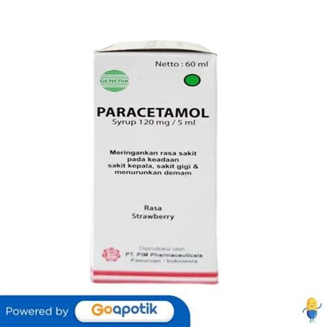 Jual Paracetamol Pim 120 Mg5 Ml Sirup 60 Ml Shopee Indonesia