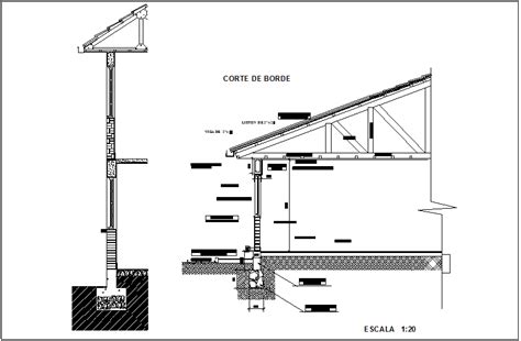 Truss Section View With Construction Detail Dwg File Cadbull