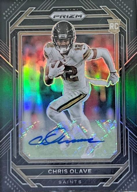 Chris Olave Chronicles Pb Prizm Black Signatures Green