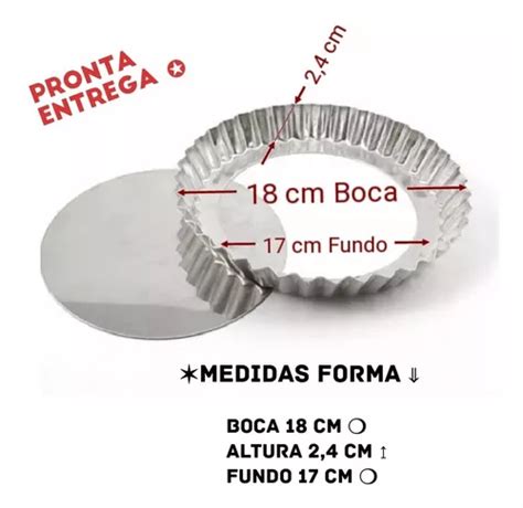 Forma Cm Fundo Falso Para Torta Crespa Kit C Brinde Mercadolivre