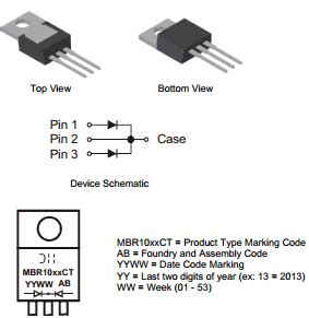 MBR1030CT Datasheet PDF 10A 30V Schottky Rectifier