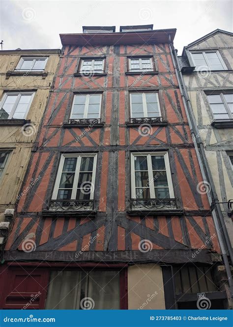 Typical Half Timbered House in Rouen, France Stock Image - Image of ...