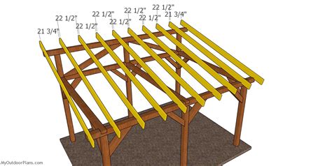 Fitting The Rafters 12×16 Lean To Pavilion Myoutdoorplans