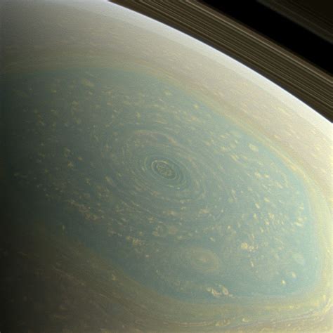 Esa Saturns North Pole Hurricane