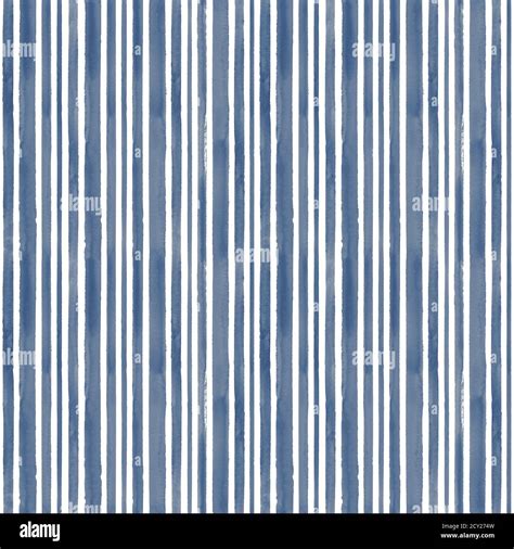 Watercolor Blue Navy Stripe Seamless Pattern Texture Background