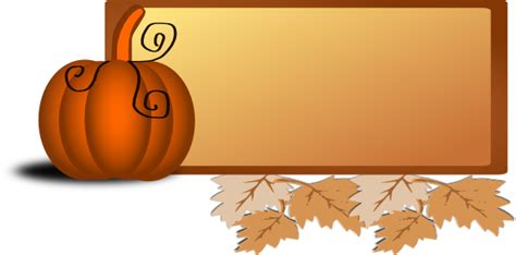 Pumpkin Banner Leaves Clip Art at Clker.com - vector clip art online, royalty free & public domain