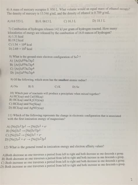 Solved A mass of mercury occupies 0. 950 L. What volume | Chegg.com