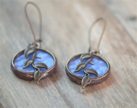 Dangle Tree Branch Earrings Leaf Earrings Nature Earrings - Etsy