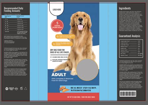 Dog Food Product Packaging Template