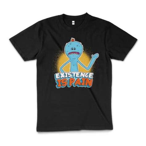 Rick And Morty Mr Meeseeks Existence Is Pain T Shirt Unisex Tee Black Size L Ebay