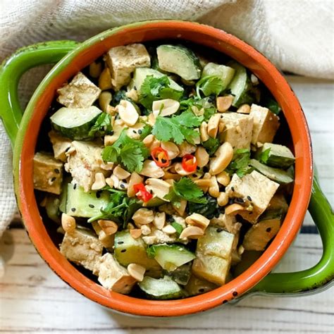 Spicy Asian Tofu Salad - Asian Inspired Eats Food Blog