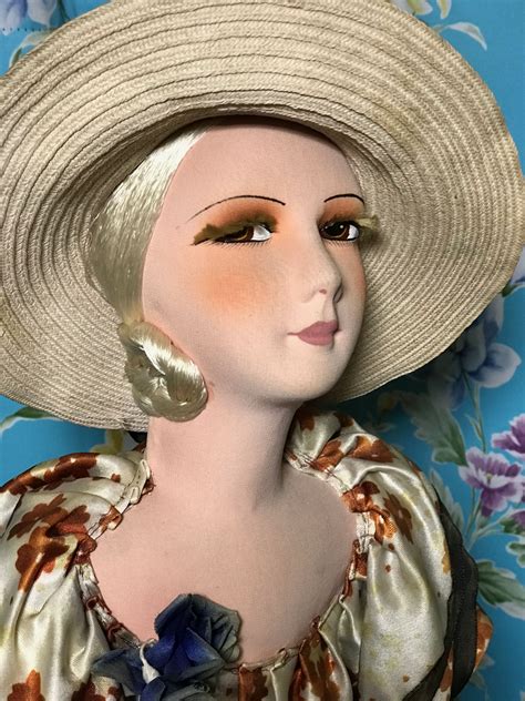 Lovely Antique Art Deco Composition Anita Boudoir Bed Doll In Flapper Costume Artofit