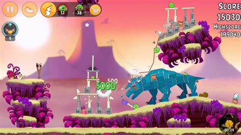 Angry Birds Jurassic Pork Level 36 8 3 Three Star Walk Thru Youtube