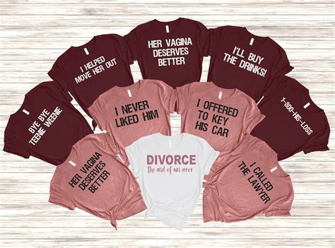 Matching Divorce Party Shirts Funny Divorce Party Shirts Etsy