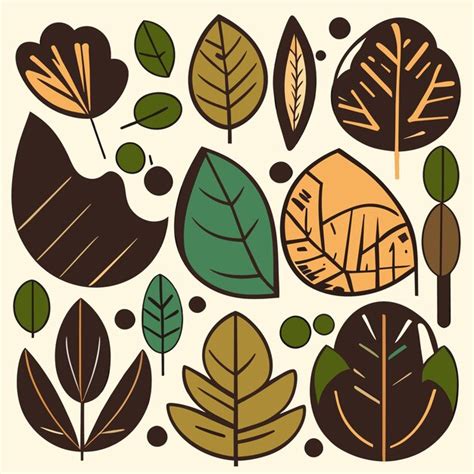 Premium Vector Rainforest Leaf Vector Art Flat Design Illustration Pack