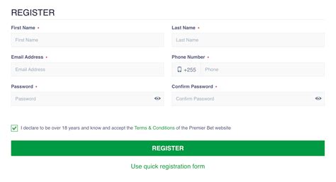 Premier Bet Registration TZ How To Sign Up To Premier Bet