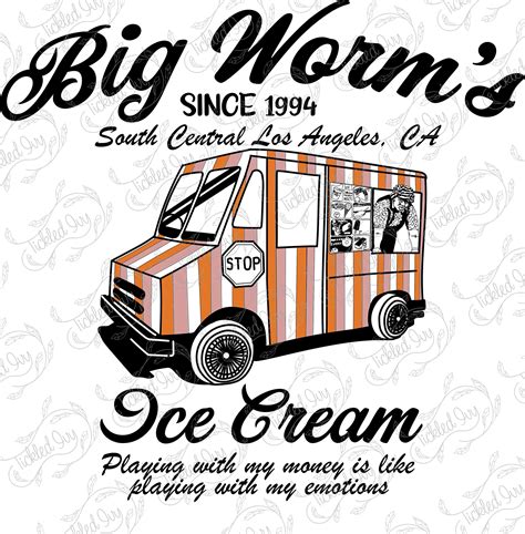 Friday Movie Big Worm Ice Cream Truck SVG Vector File layered - Etsy