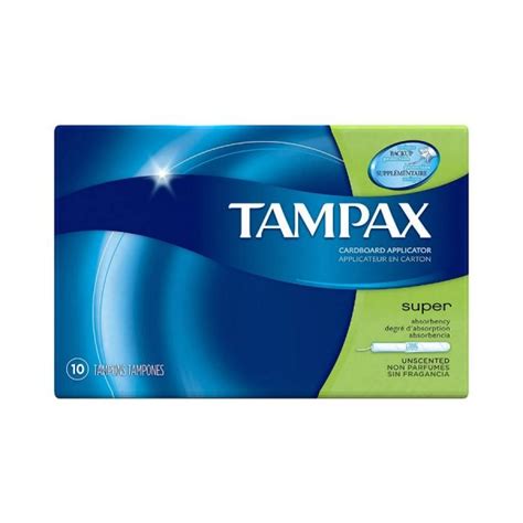 Tampax Cardboard Applicator Super 10 Tampons Bestdeal