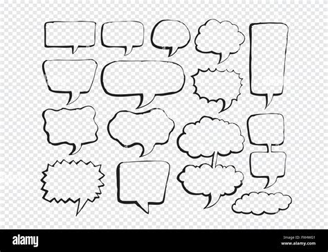 Speech Bubble Sketch Hand Drawn Bubble Speech Stock Vector Image Art