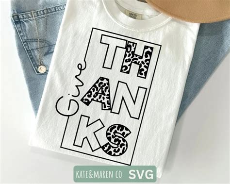 Give Thanks Svg Fall Svg Autumn Svg Leopard Fall Svg Give Thanks