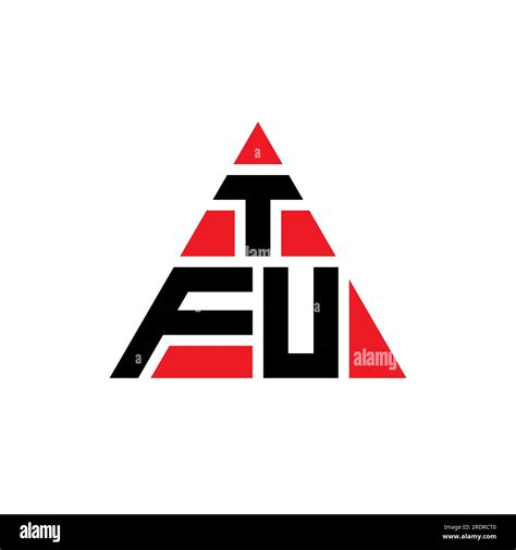 TFU triangle letter logo design with triangle shape. TFU triangle logo ...