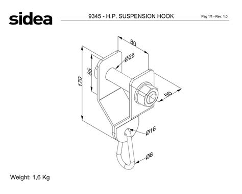 HP Suspension Hook 9345 Sidea Fitness Company