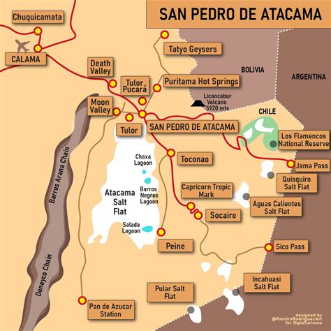 San Pedro De Atacama Map Map Of San Pedro De Atacama