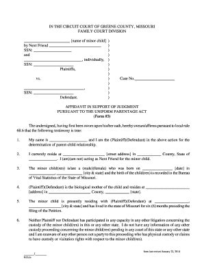 18 Printable Affidavit Form Missouri Templates Fillable Samples In