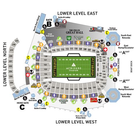 Maps And Seating Charts Acrisure Stadium In Pittsburgh PA