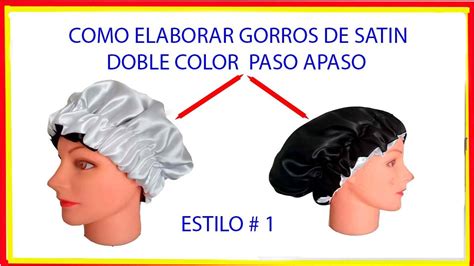 Como Hacer Gorros De Tela En Sat N Doble Color Faz Paso A Paso