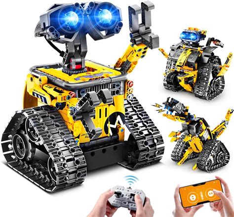 Amazon.com: HOGOKIDS Robot Building Toys for Kids - 3 in 1 Remote & APP ...