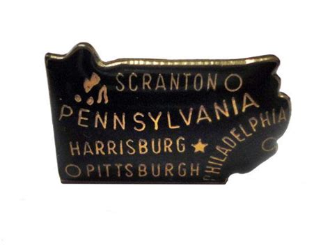 Pennsylvania State Vintage Lapel Cloisonne Enamel Pin Pa Harrisburg