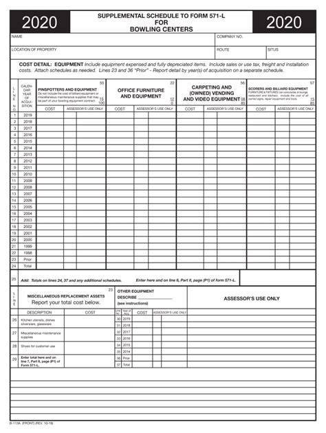 Fillable Online Assessor Lacounty For Bowling Centers Fax Email Print