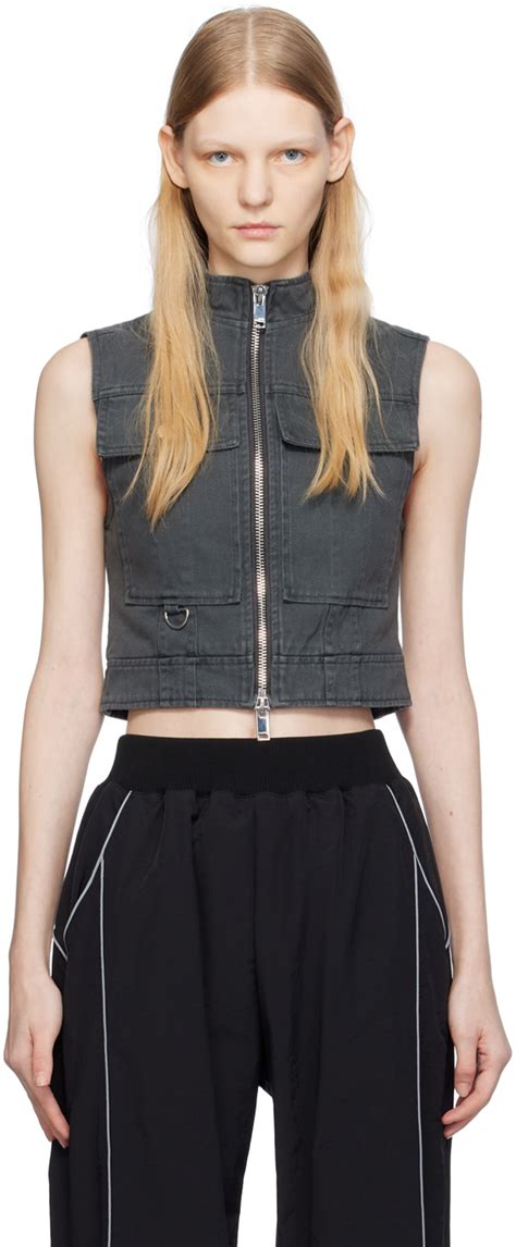 Gray Zip Vest By Han Kjobenhavn On Sale