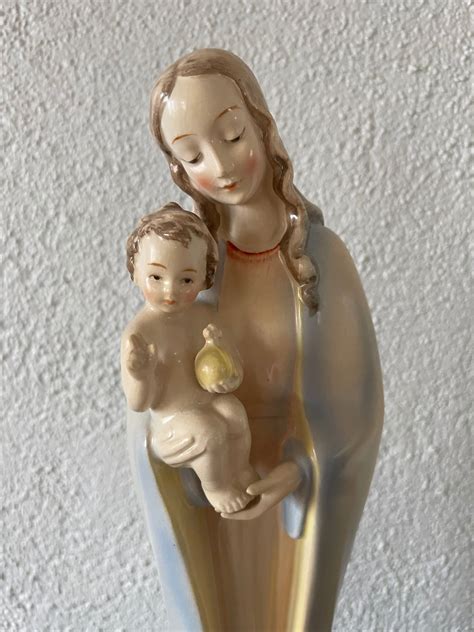 Figurin madonna med barn Porslin Goebel 193 Köp på Tradera